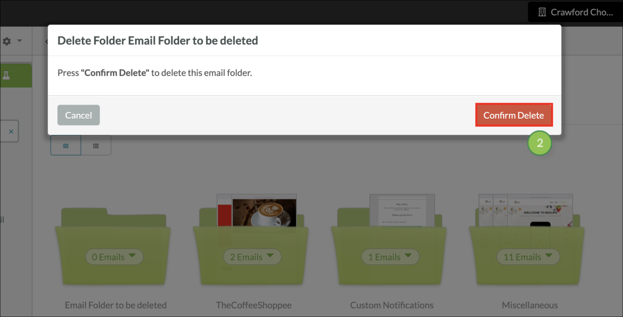Folders for Email Templates – Act-On Connect Home