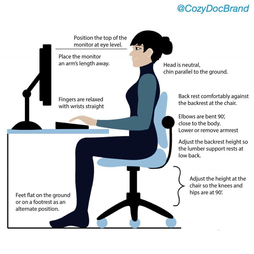 Healthy Sitting Post Proper office desk set-up and ergonomics are key ... Healthy Sitting Post Proper office desk set-up and ergonomics are key ...