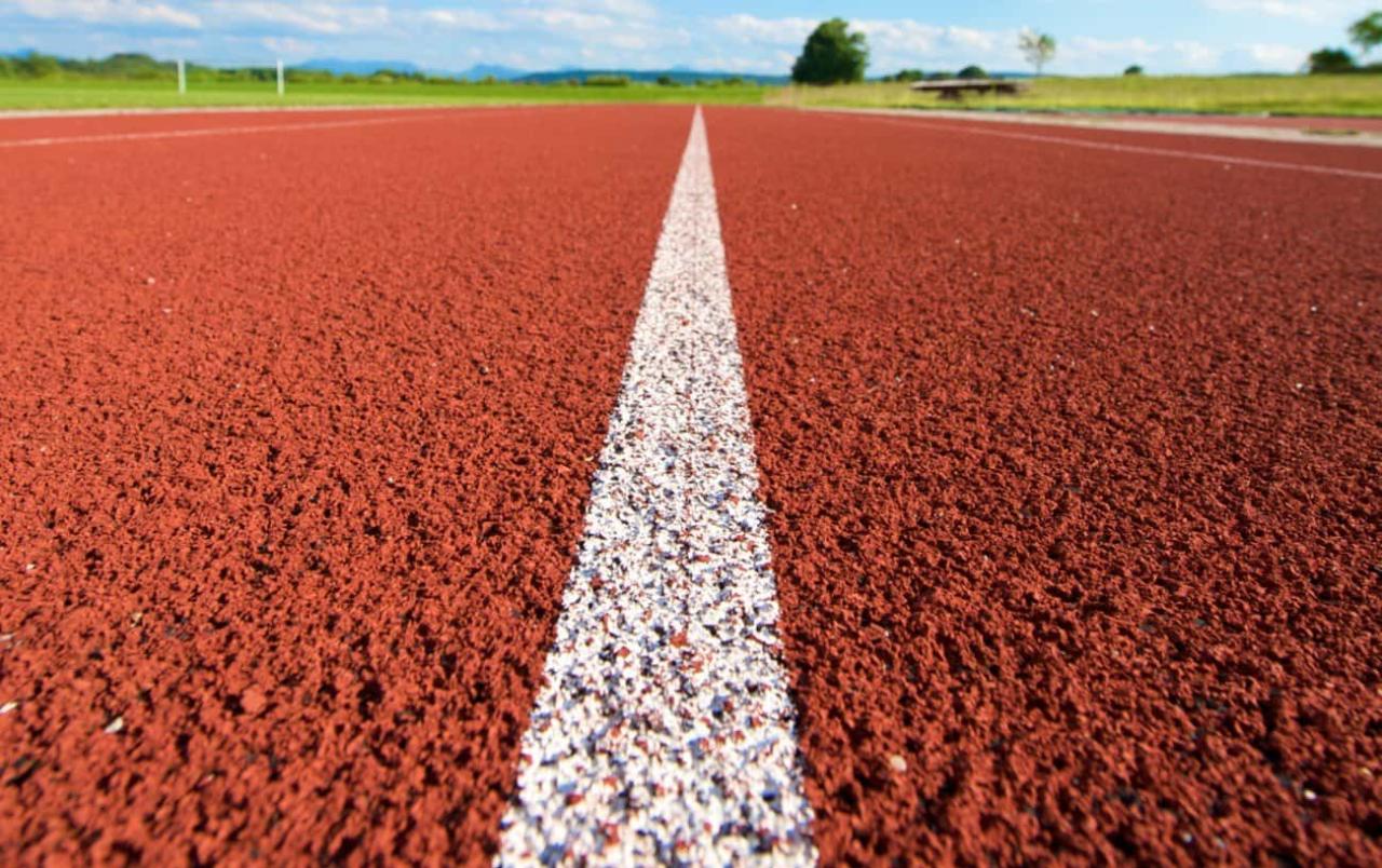 Running Track for Athletics Stock Image - Image of background, running ...